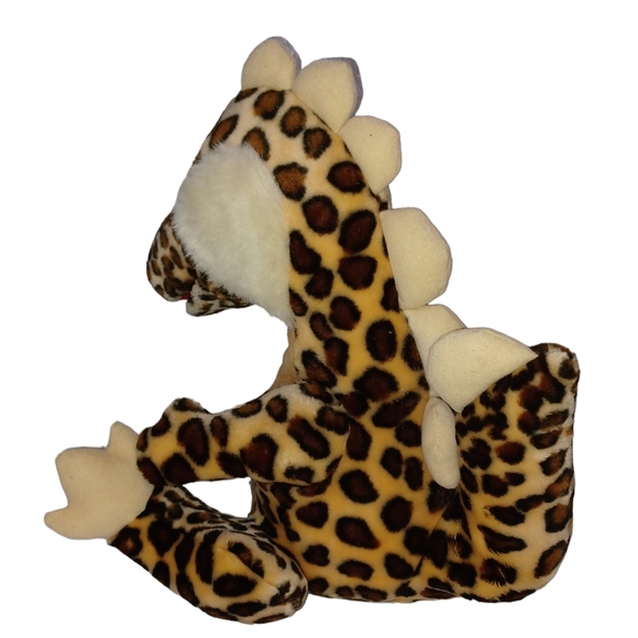 BJ Toy Company Brown Leopard Print Dinosaur Plush Stuffed Dinosaur - Picture 4 of 10